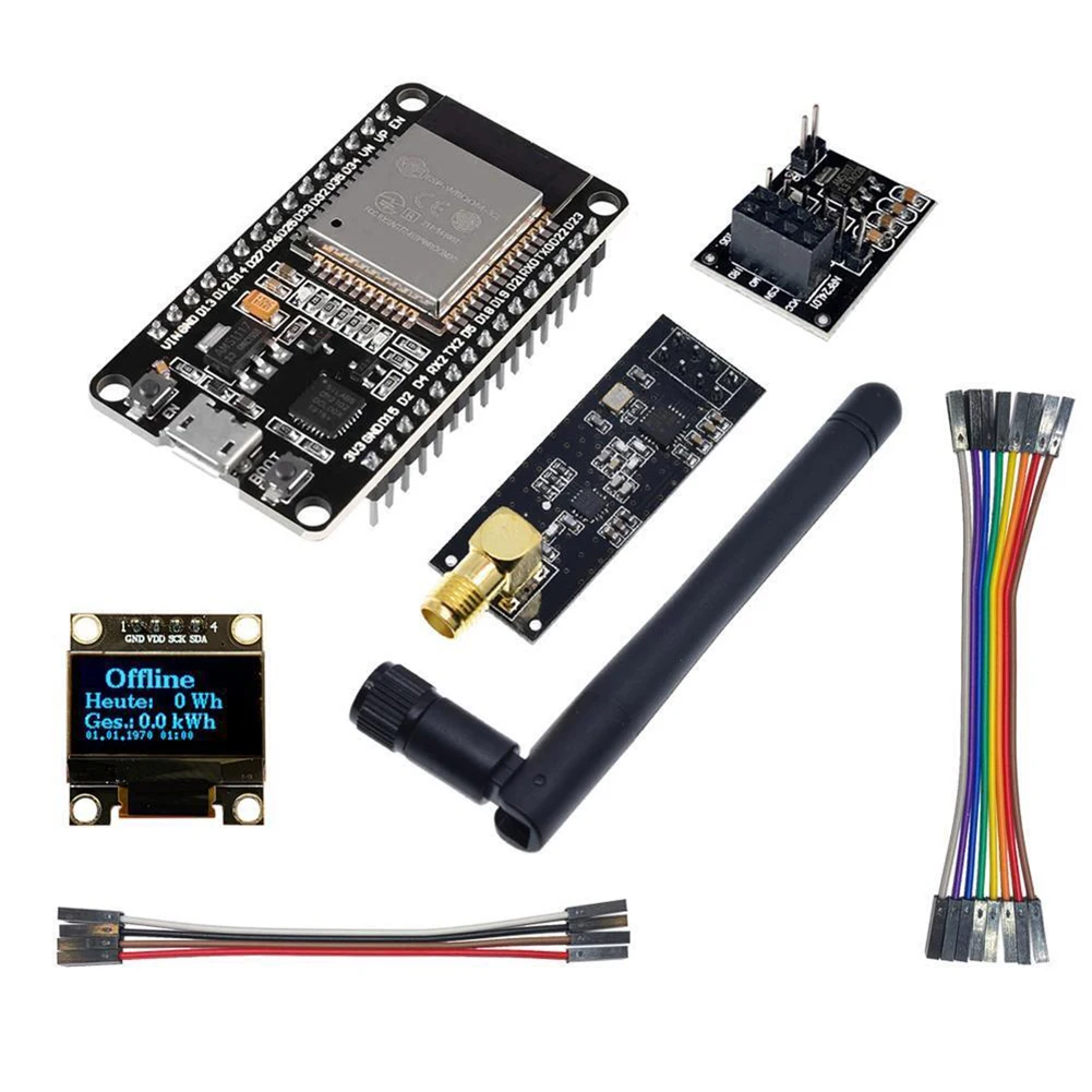 Installazione Semplificata Opendtu Per Hoymiles Kit Fai Da Te Plug And Play Con Display Ssd1306 Esp32 E Nrf24L01 Antenne