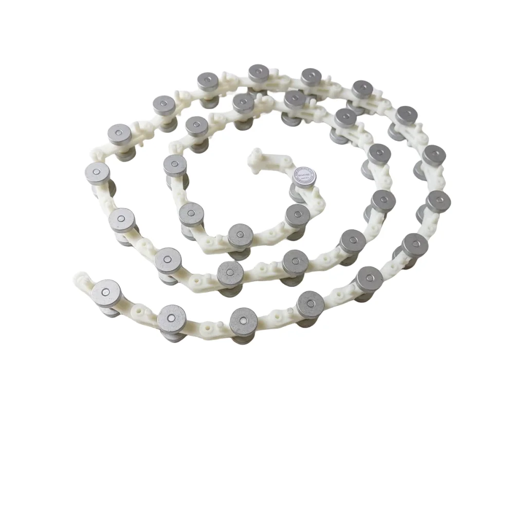 XAA332DS13 Escalator Newel Chain 32 Pairs of Enclosed Bearing Wheels 24*7 Use for XO508 Roller OD24mm W7mm Pitch 60mm