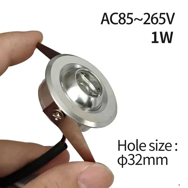 움푹 패인 미니 스포트라이트, 드라이버 세트 포함, 실내 LED 천장 조명, 110V 220 볼트, 소형 다운라이트, 32mm 구멍..