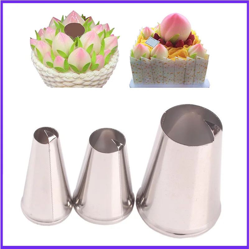 Shoutao Decorating Mouth 3-Piece Set 3PCs Stainless Steel Welding Affordable Cake Cream Decorative Baking Tools baking