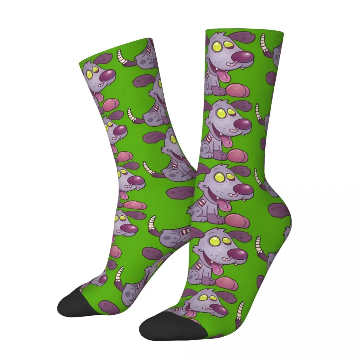 Puppy Happy Calzini Da Uomo Retro Zombie Hip Hop Casual Crew Sock Gift Pattern Stampato