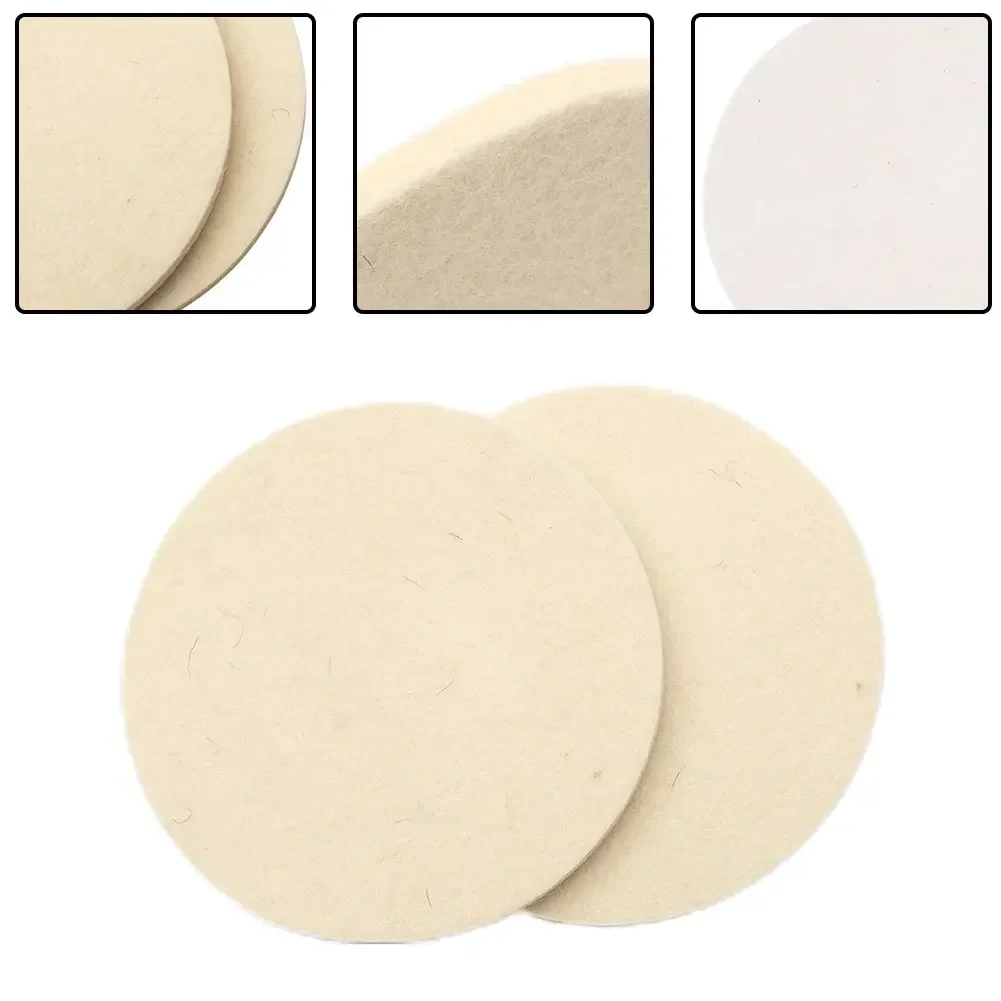 Polishing Wheel Grinder Accessories 2pcs 5 Inches 125 Mm Wool Felt Polishing Pad Angle Grinder Wheel Felt Polishing Disc for Stainless Steel Copper Aluminum Glass