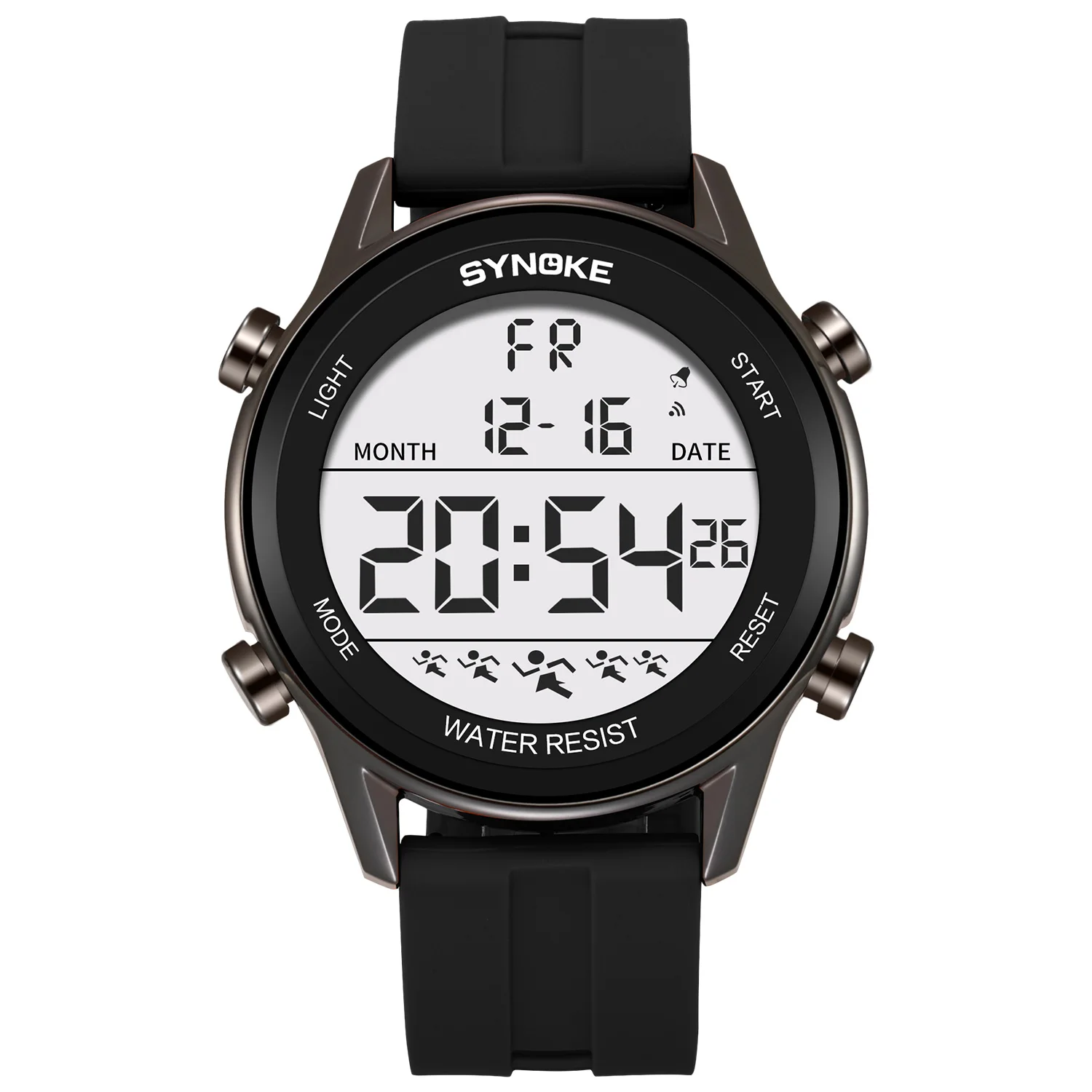 Digital Men's Wrist Watch Waterproof EL Display Outdoor Sport Watch alarm Chrono luminous Electronic Watch 12/24 hour system 2