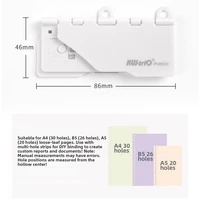 Portable 5-Hole Punching Machine White Plastic Handcraft Making Tool Scrapbooking Lightweight Paper Punch Tool for DIY Crafts 6