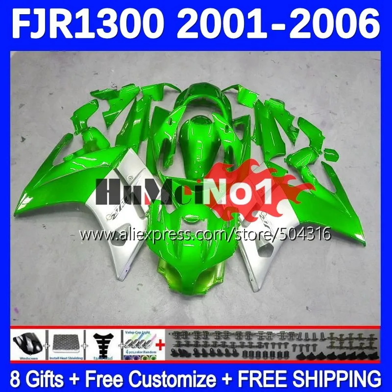 Body For YAMAHA FJR 1300 FJR1300 FJR1300A 01 02 03 05 06 158MC.62 green