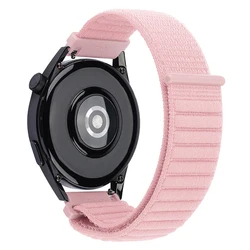 Velcro Nylon Sports Wrist Strap Bracelet - Adjustable Watchband in 20mm & 22mm Sizes - 1Pcs 22mm (A - Pink)
