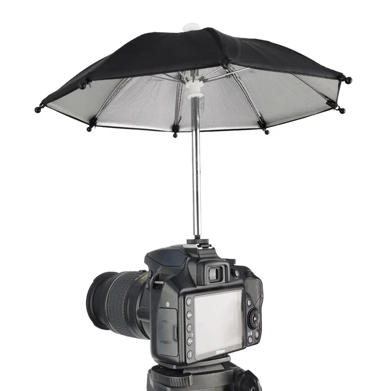 DSLR 카메라 우산 핫 슈 커버, 캐논 니콘 후지 라이카  미러리스 휴대폰 사진 액세서리, 차양 비 홀더