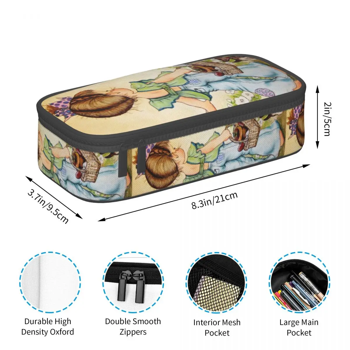 Pencil Cases Sarah Kay Cartoon Cute Pencil Case Large Storage For Students