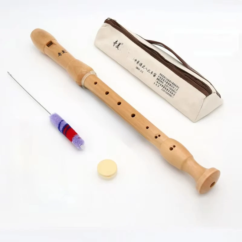 Qimei 8 Holes Alto Recorder Musical Instruments Maple Wood Flute German Style English Style Alto Clarinet QM8A-30B 31G