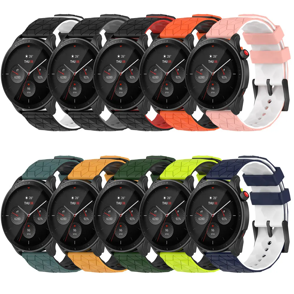 For Samsung Galaxy Watch 5 40mm 20mm Football Pattern Two-Color