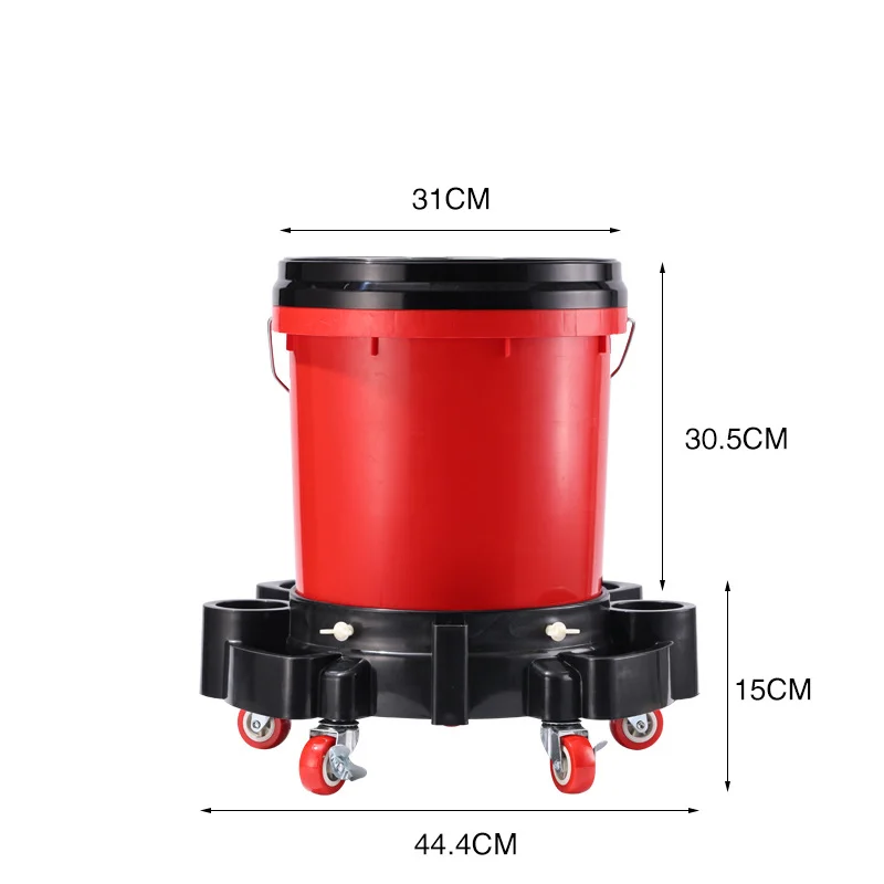 Multi Functional Sitting Mobile Car washing Bucket Can Store Car Washing Tools Detachable Washing Roller With Tool Tray folding bucket car wash bucket