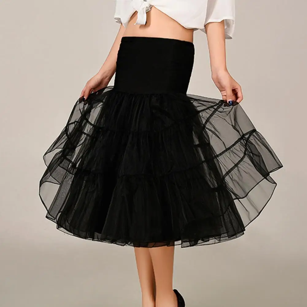 

Bridal Petticoat Multi Layers Mesh Flower Petticoat Underskirt Cosplay Short Dress Wedding Crinoline Lolita Ballet Tutu Skirt