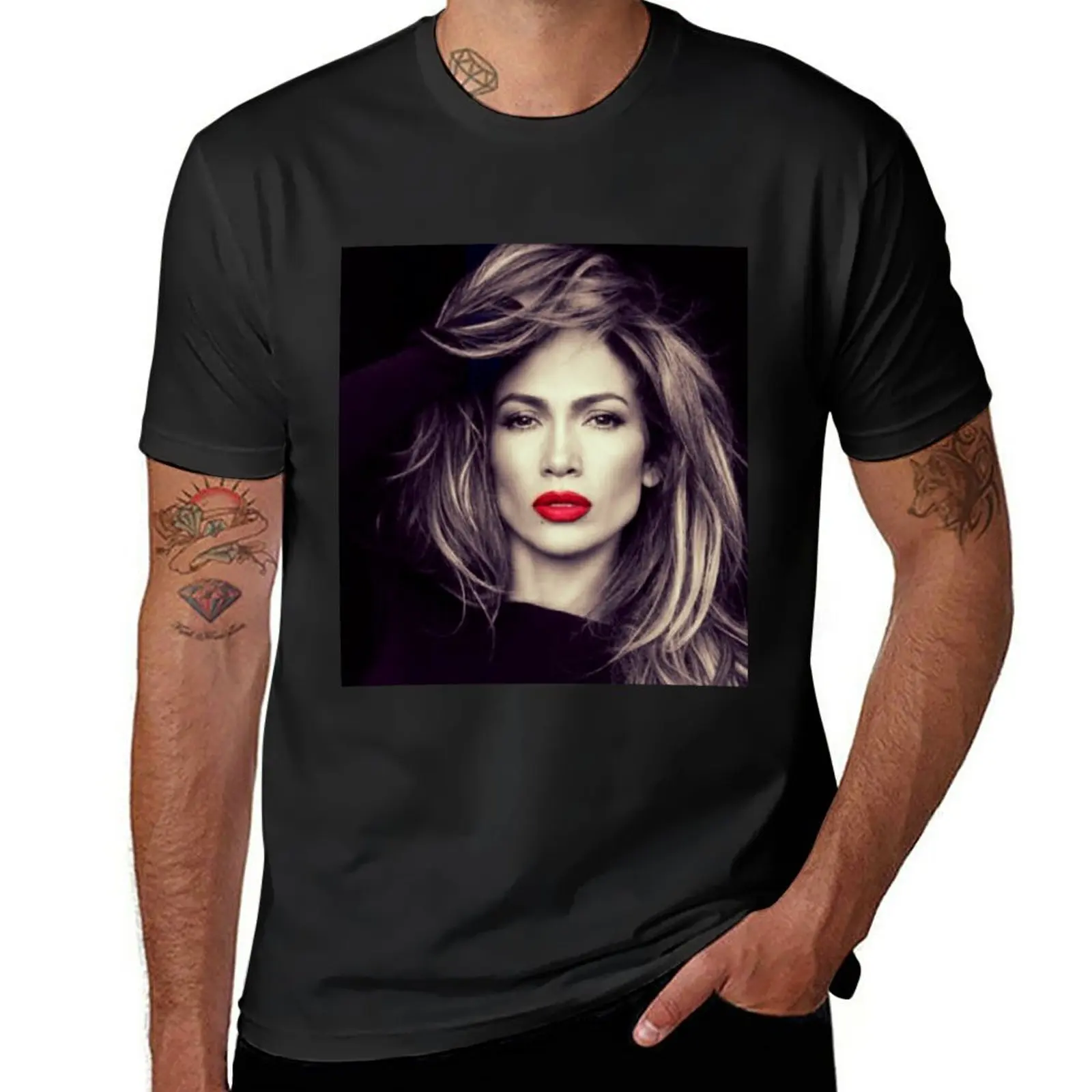 

New Jennifer Lopez T-Shirt vintage t shirt Blouse black t shirts for men