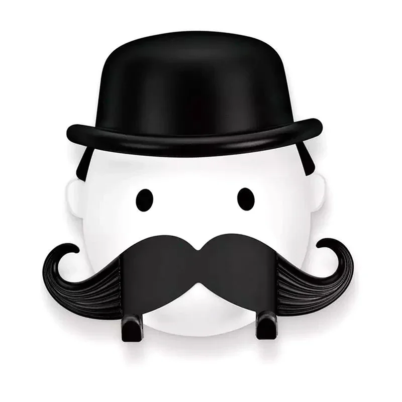 Razor Holder Wall Razor Beard Shaver Holder Storage Moustache Shape Plastic Bathroom Washroom Sucker Storage Rack Organizer Suction Cup Hook