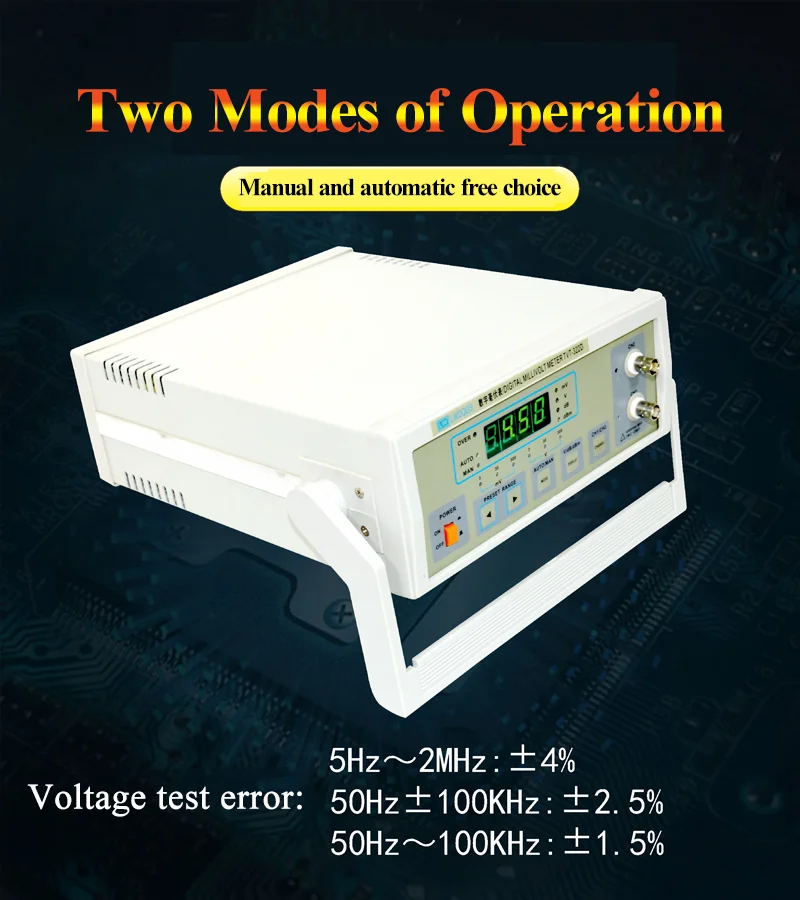 Longwei TVT-322D Dual Channel Digital Millivoltmeter Millivolt Meter Tester Doub