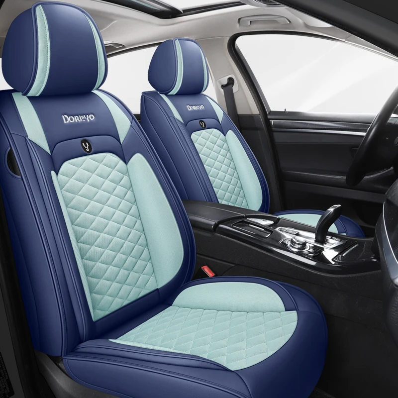 Coprisedili per auto a cinque posti design a rete a nido d'ape - immagine 5