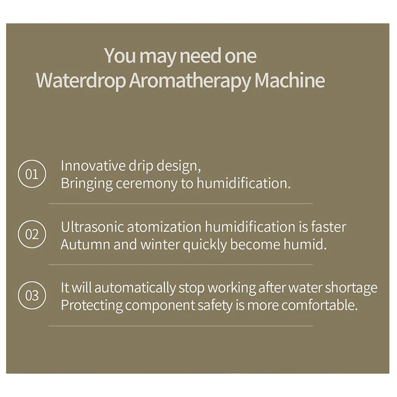 Raindrop Aromatherapy Air Humidifier Diffuser For Office Home Desktop Electric Essential Oil Aroma Diffuser US Plug 4
