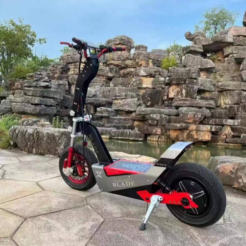 Adult 15000W Racing Motor Powerful 72V 30-60Ah 16Inch Fat Tire 75-80MPH NFC Start Electric Scooter