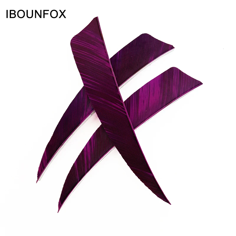 

100Pcs IBOUNFOX 4" Archery Arrow Feather Fletching Left Wings Turkey Fletches Bow Arrow DIY Accessories