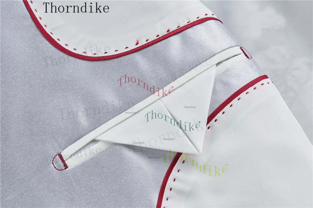 Thorndike New Men Casual Boutique Business Slim Print Flower Single Breasted Formal Suit Set Dress Blazers Jacket Pant Vest