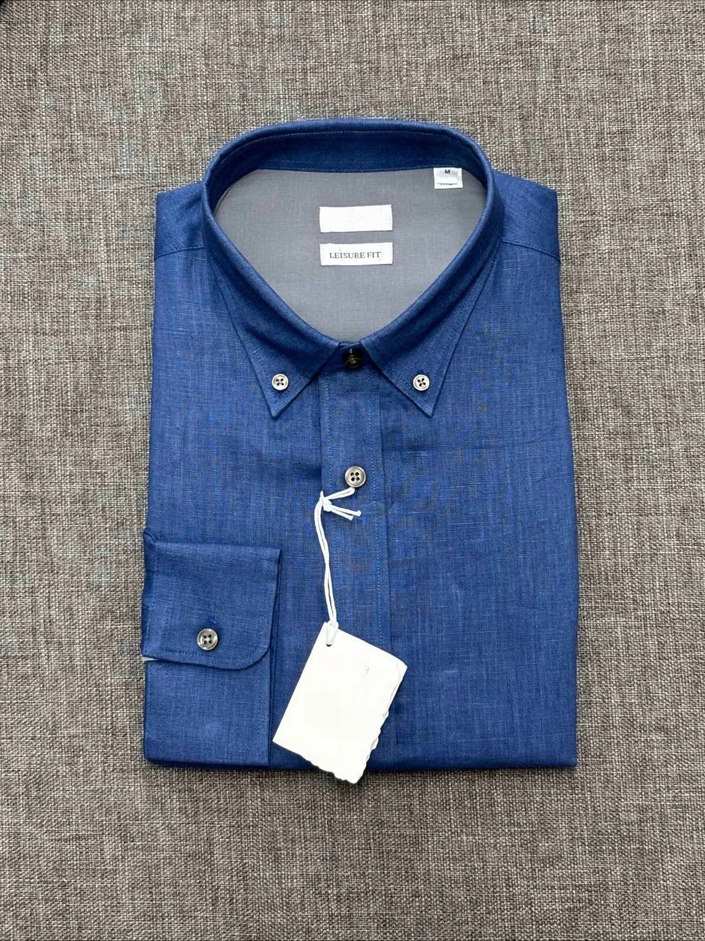 BC linen shirt loose button neck breathable old money style long sleeve business casual shirt - Image 3