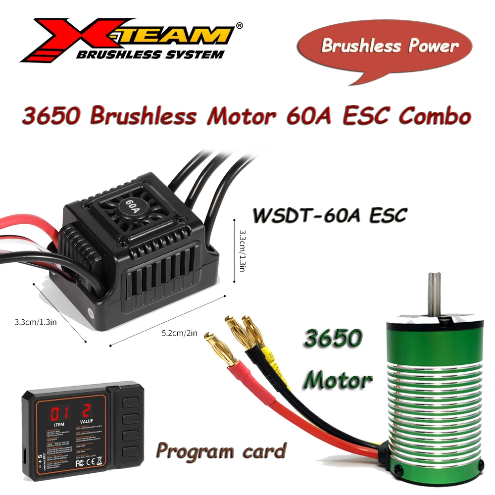 Zerone Moteur sans balais et ESC Kit Combo RC Brushless 60A ESC avec Zerone Moteur sans balais et ESC Kit Combo RC Brushless 60A ESC avec