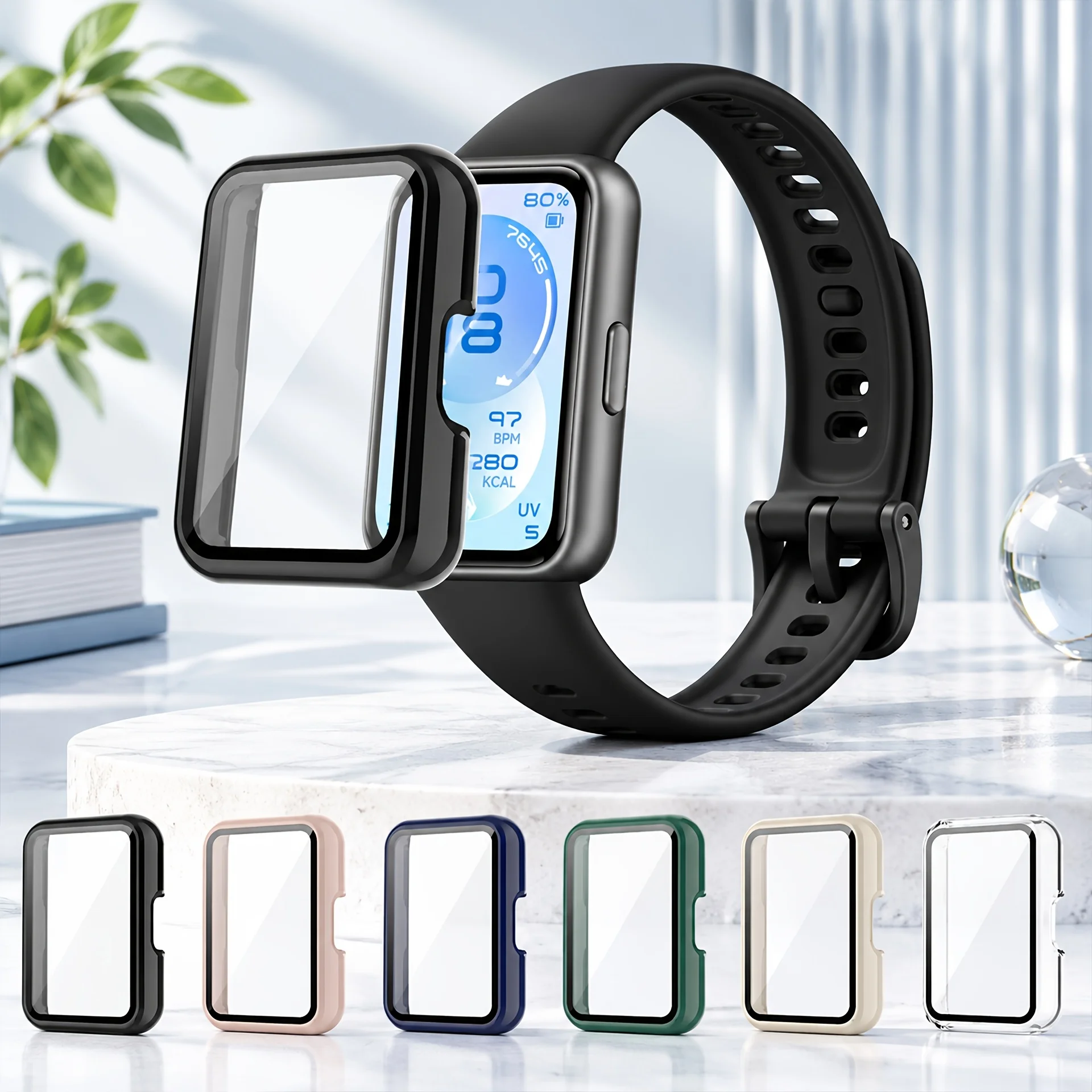 Premium Anti-Drop and Anti-Scratch Protective Watch Case with Glass -