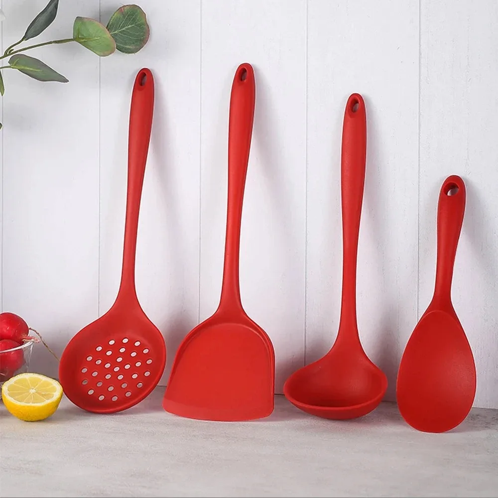 Cooking Kitchenware Tools Silicone Spoon Spatula Shovel Utensils Non-stick Cookware Kitchen Gadgets Cooking Accessories