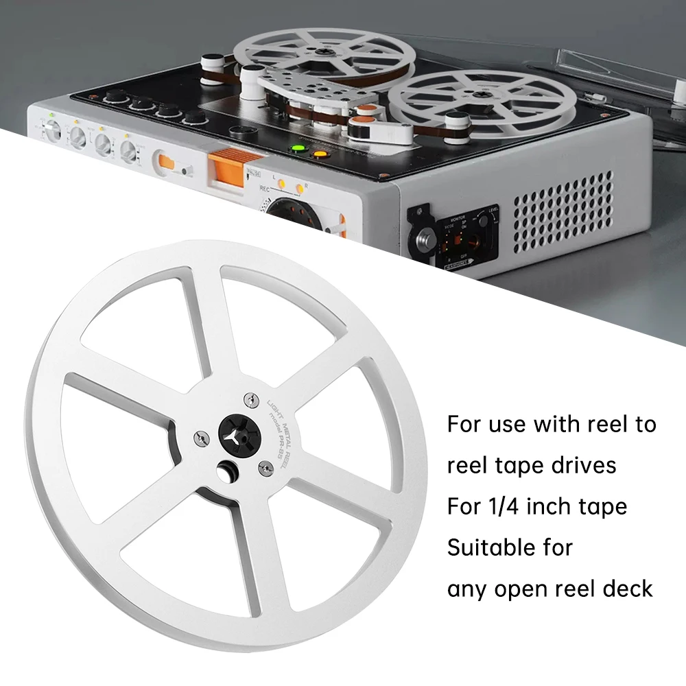 Reel to Reel Recorder Accessory 7 In Takeup Empty Aluminum Alloy Take Up to Tape Tray Tape Width 1/4 In