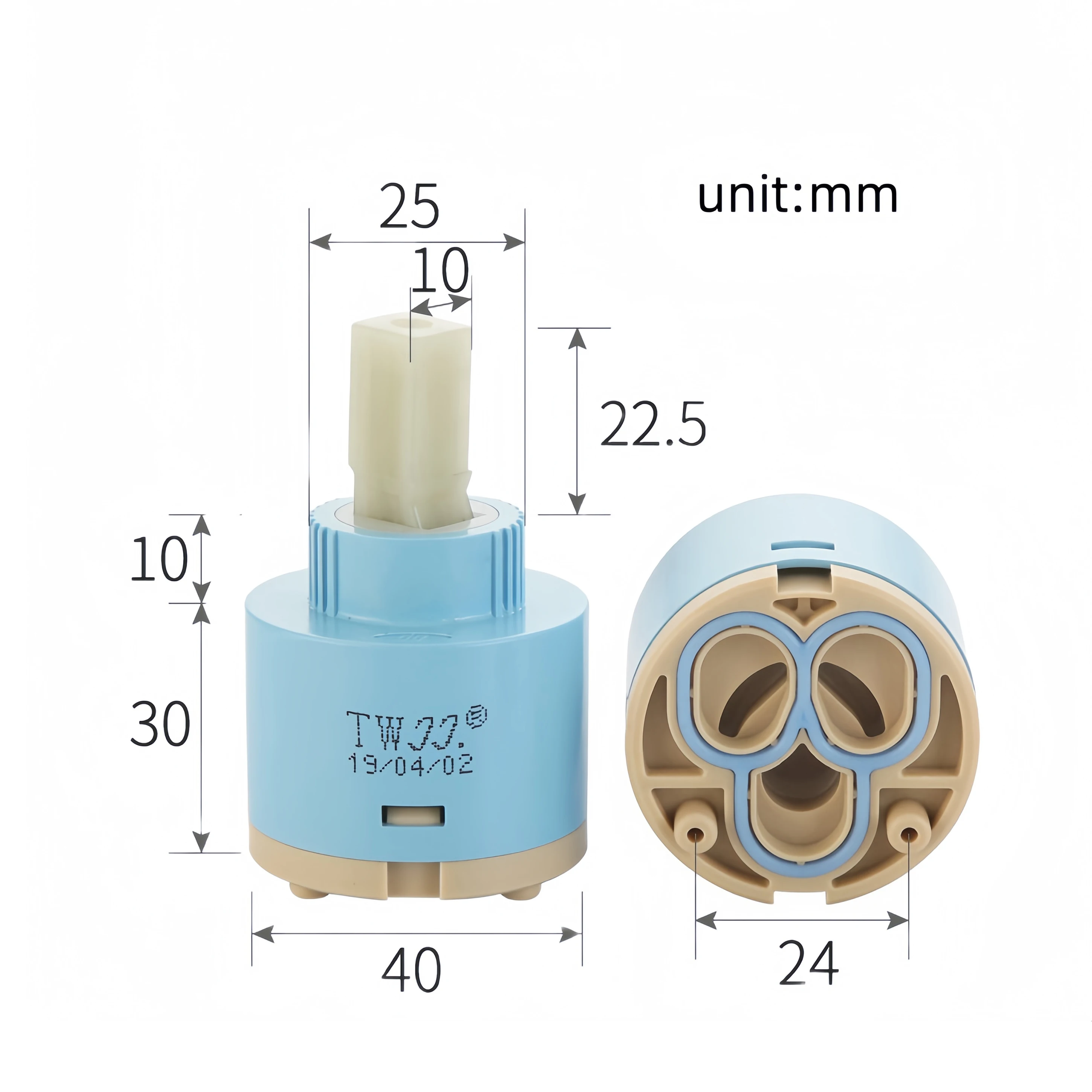 Tap Mixing Water Ceramic Valve Core Kitchen Basin Hot And Cold Water Faucet Valve Core Faucet Accessories 35/40MM Repair Parts