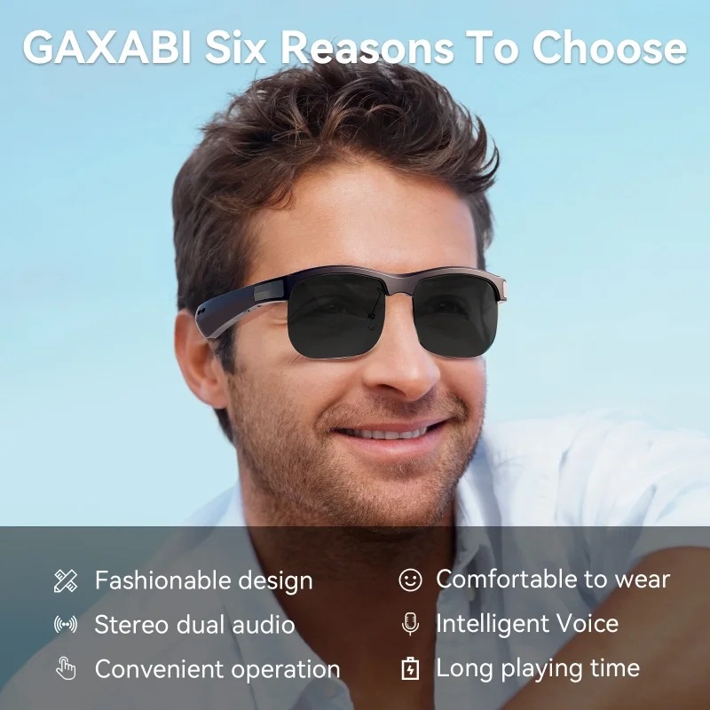 Smart Bluetooth V5.3 Sunglasses for Men And Women Outdoor Sports Anti-Touch UV Protection HIFI Sound Technology Glasses Call Hea — image 1