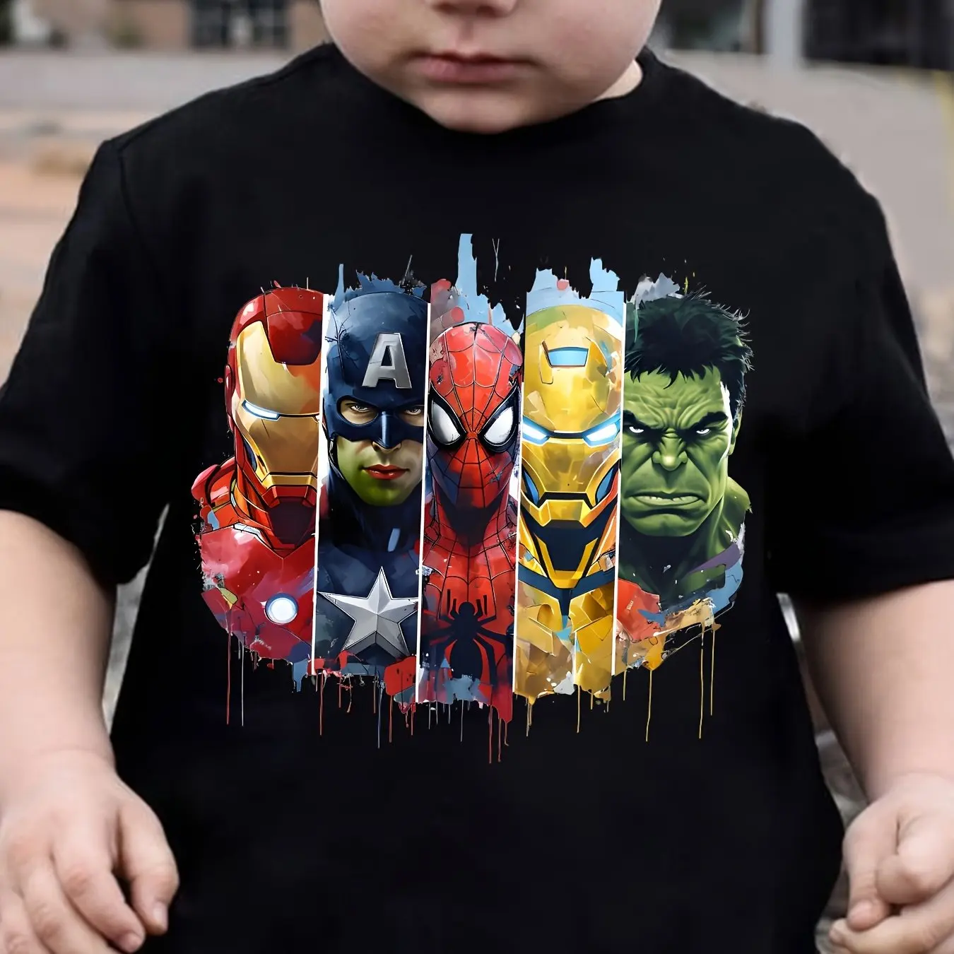 قميص صيفي للأطفال بتصميم سبايدرمان، مريح من القطن الخالص، بأكمام قصيرة ونقوش، مناسب للأولاد والبنات، ملابس متناسقة للوالدين والأطفال