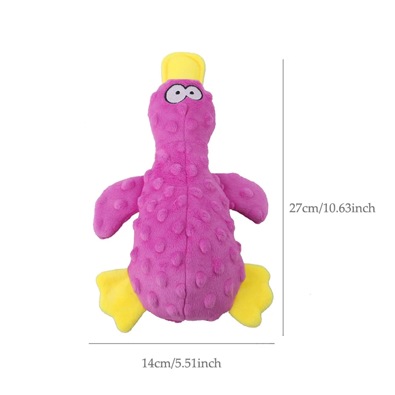 Funny Pet Plush Toys For Small Large Dogs Squeaky Sounding Chew Toys Duck Shaped Dog Interactive Toy Supplies
