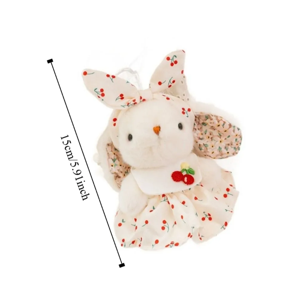 Rabbit Doll Plush Rabbit Keychain Bowknot Plush Stuffed Drooping Ear Rabbit Pendant Cute Soft Bag Hanging Pendant