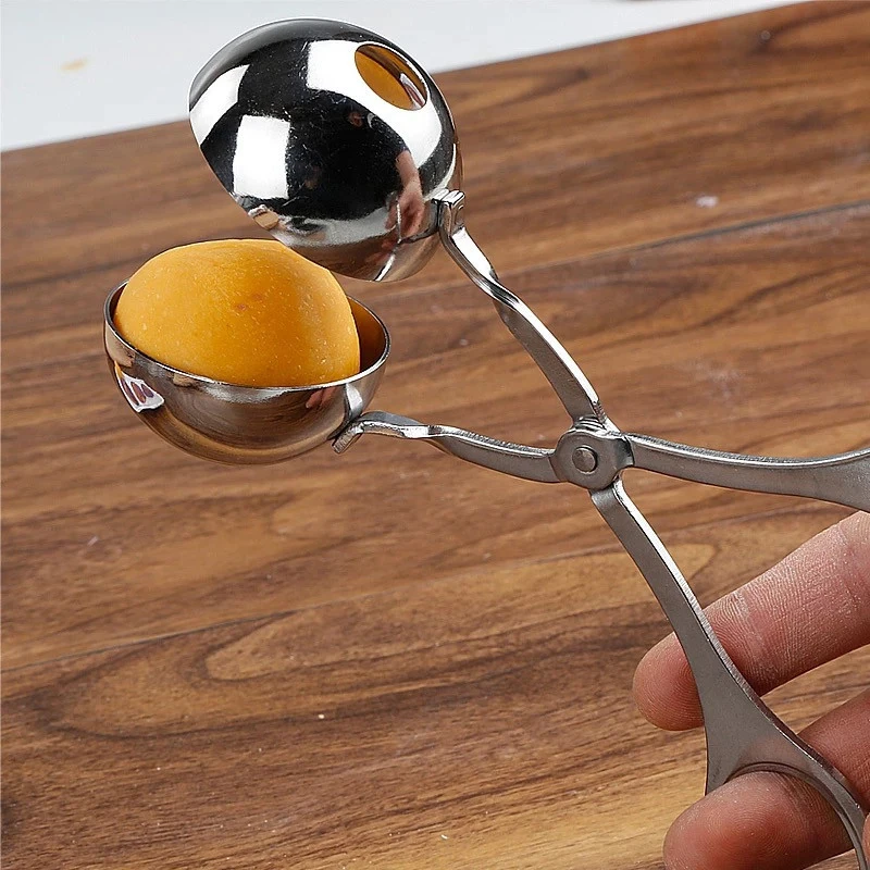 Meatball Making Tool Clips Stainless Steel Cooking Utensils Non Stick Croquettes Scoop Barbecue Hot Pot Bean Curd Equipment meatball maker