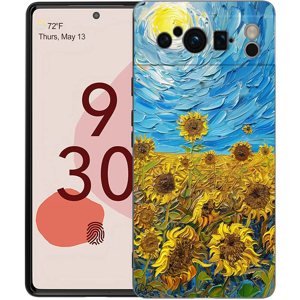 Van Gogh Sunflowers & Starry Night Art Aesthetic Soft Shockproof Phone Case