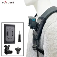SOONSUN Backpack Shoulder Strap 360° Rotation Adjustable Belt Mount for GoPro Hero Insta360 Akaso SJCAM DJI Action Accessories 1