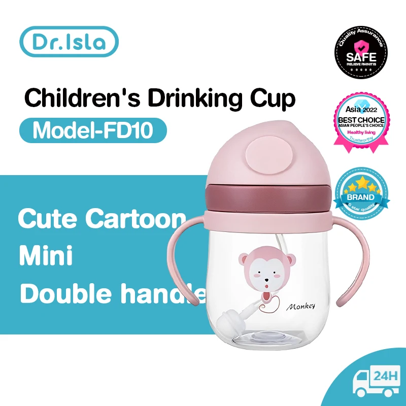 Kids Water Sippy Cup Creative Cartoon Baby Feeding Cups with Straws Leakproof Water Bottles Outdoor