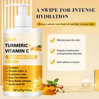 Crème pour les mains et les pieds au curcuma et à la vitamine C GSWP, procure une hydratation profonde sans sensation grasse pour les mains. 250g/500g 4