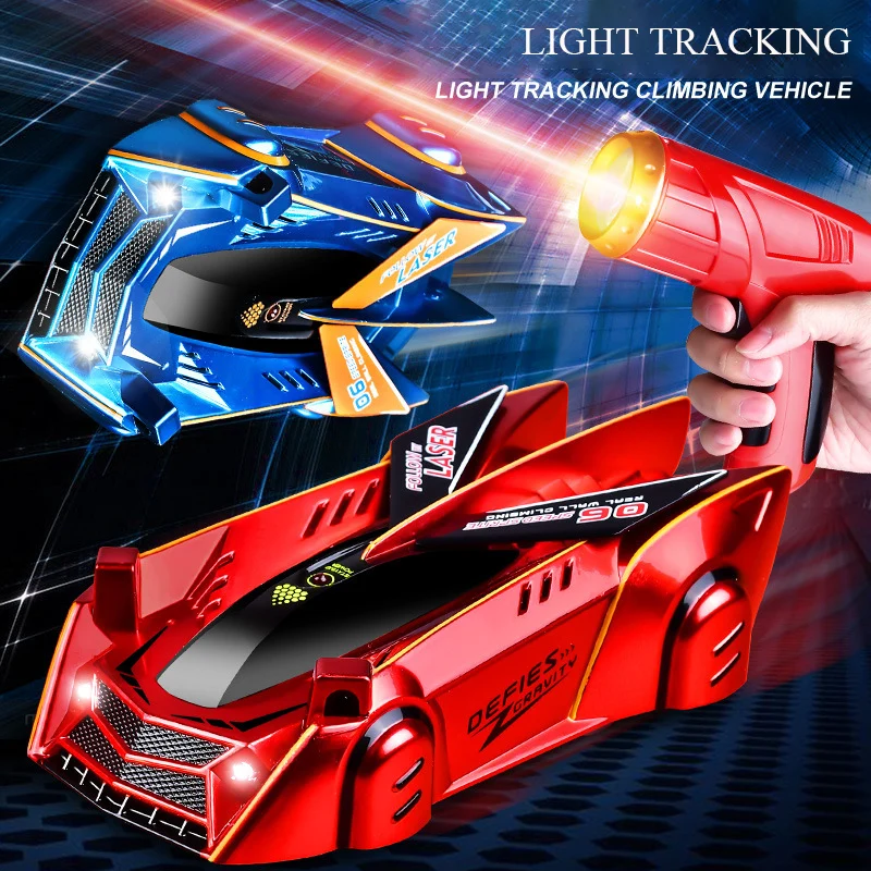 Rc Stunt Car Infrared Laser Tracking Wall Ceiling Climbing Vehicle Toys