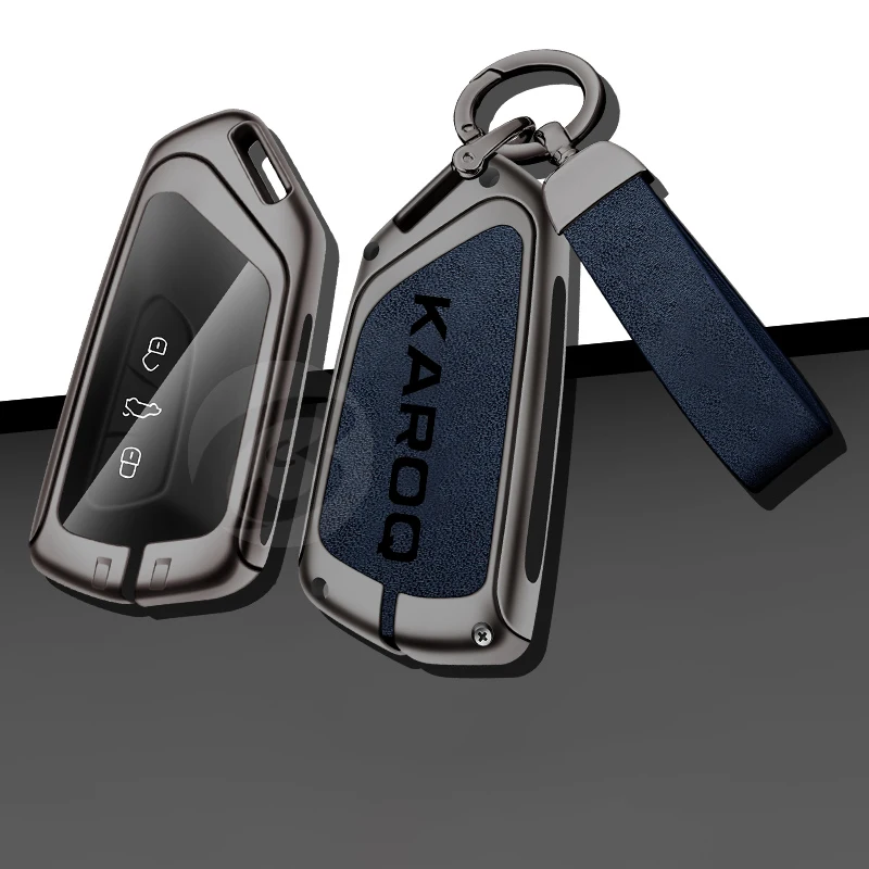 

Fashion Car Smart Remote Key Case Cover for Skoda Karoq Protector Bag Shell with Keychain Keyless Auto Interior Accessories