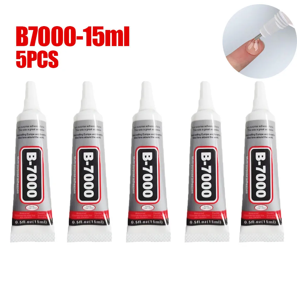 

5pcs B7000 15ml Multi-functional Super Glue Mobile Phone Screen Repair B-7000 Adhesive Welding Metal Sticky Jewelry Glass Glue