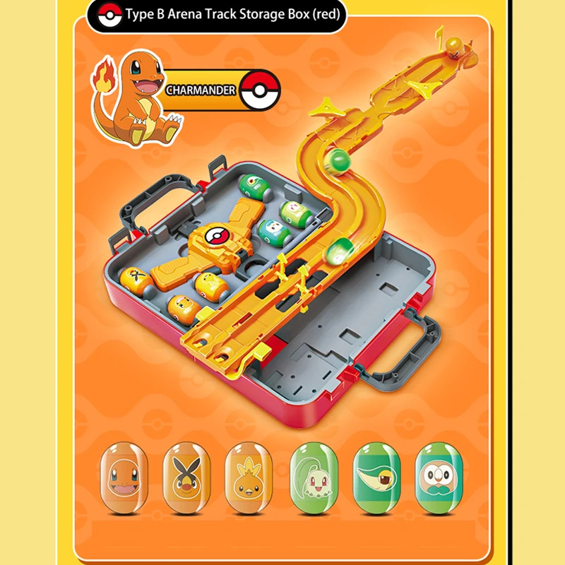 Pokemon Party Games Juegos De Fiest Figure Genuine Pikachu Tumble Track Gift Launch Game Deformation Kids Toys For Children Gift 4