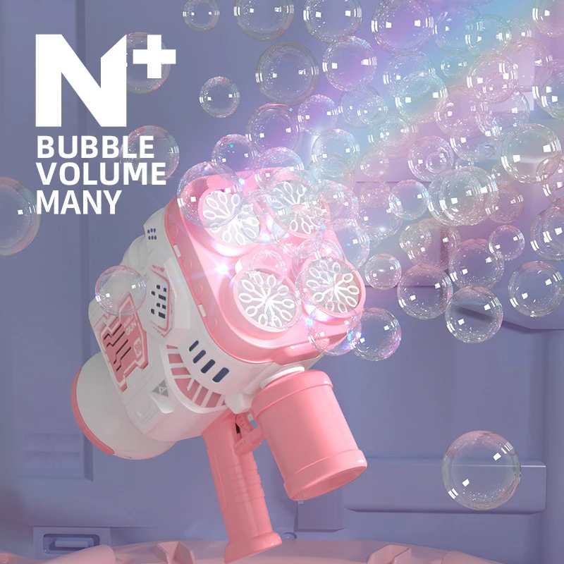 20/30/40 Hole Handheld Bubble Gun Toys for Boy Girl Automatic Soap Bubbles Machine Blower Outdoor Game Kid Toy Children Day Gift 4