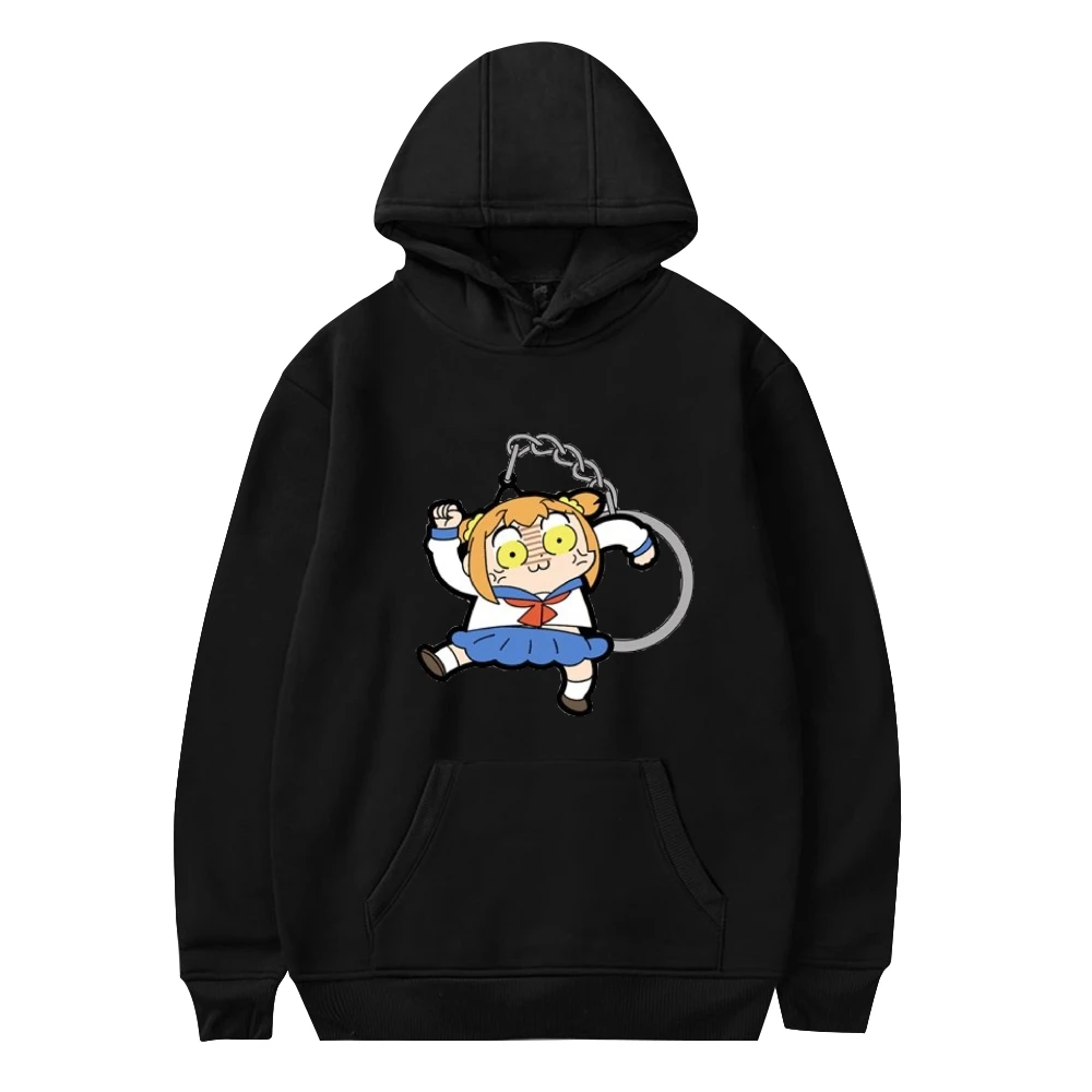 

Толстовки с капюшоном Pop Team Epic, модные пуловеры с аниме принтом, уличная одежда в стиле Харадзюку, повседневные мужские пуловеры с мангой в стиле преппи