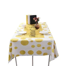 

Super-Softvelvet Tablecloths, Waterproof Table Covers Round White Yellow Dining Table Coffee Table Deco