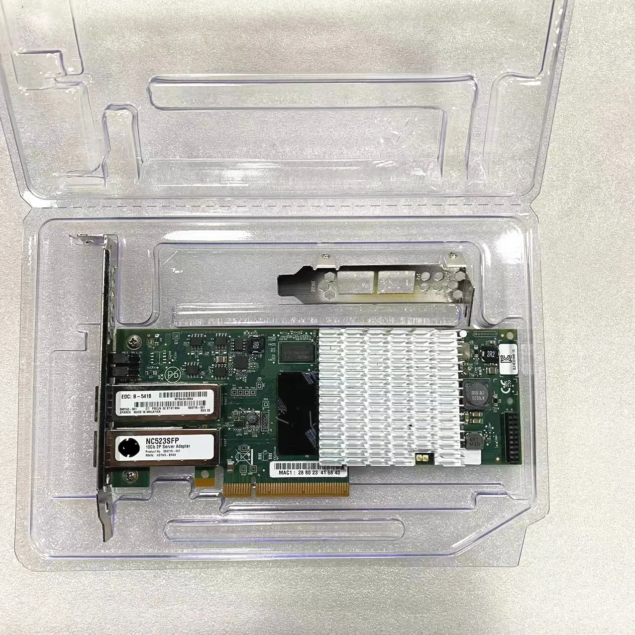 NC523SFP 듀얼 포트 10GbE SFP PCI-E NIC 광섬유 10G 네트워크 카드 어댑터 QLE-3242 593742 -001 593715 -001 593717 -b21