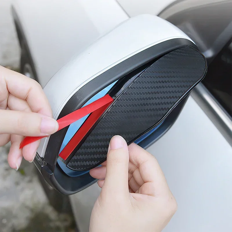Rearview Mirror Rain Shield 2Pcs Car Rearview Mirror Rain Eyebrow Rain Shield Snow Guard Sun Visor Auto Rear View Shade Protector Rainproof Blades Sticker