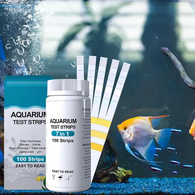 100pcs Fish Tank Test Strips Aquarium Water Test Kit Freshwater Saltwater Aquarium Water Test Kit For Aquariums Ponds