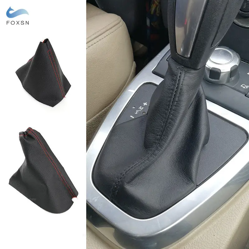 Mikrofaser Leder Auto Zubehör Center Getriebe Shift Halsbänder Handbremse Gamasche Boot Abdeckung Für Land Rover Freelander 2 2008-2013